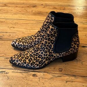 Donald J. Pliner Leopard Print Heeled Boots Size 9.5